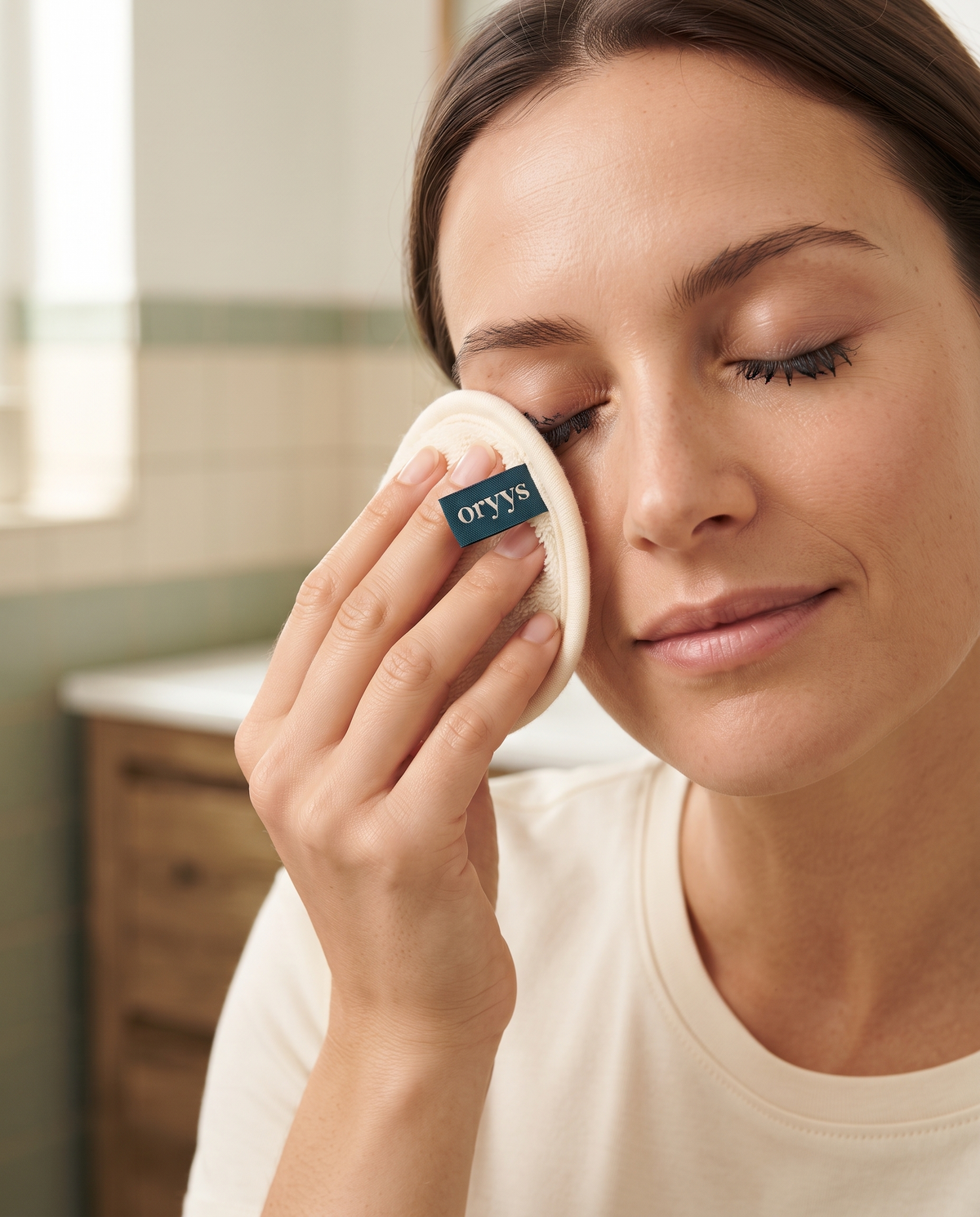 Removing makeup with a reusable pad
